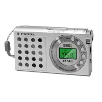 干电池版时钟显示收音机 6184老人收音机迷你小型半导体老式调频广播老年人全波段便携