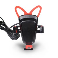 186手机支架充电器 摩托车手机支架充电器导航带充电防水电动车车载12v转5v快充通用