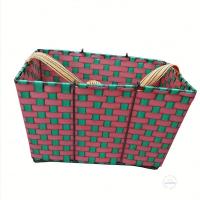 红色底座钢筋款 1个装 工具篓篮子工人篓筐子篓孝感篓子编织篓提背带篓编织带手工篓背篓