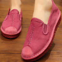 红色 35 老北京布鞋女士小白鞋舒适厚底韩版原宿风春百搭帆布鞋子女汉服鞋