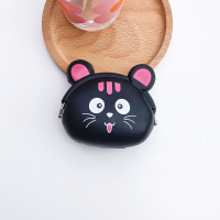 硅胶零钱包 13号小黑猫 迷你可爱动物零钱包耳机收纳包数据线充电器收纳盒卡通硅胶手拿包