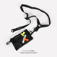 小版+荧光夹 原创潮牌帆布小包男耳机包手机袋挂脖钥匙包机能风挂绳女迷你卡包