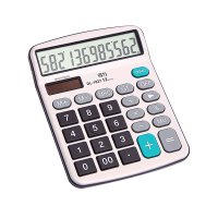 得力1837计算器 桌上型计算器dl-1837 小型轻巧便携12位数字大屏幕太阳能电池计算机 小学生会计办公专用机器