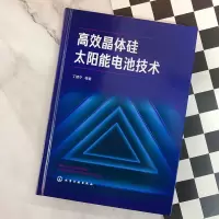正版书籍 高效晶体硅太阳能电池技术 丁建宁高效晶体硅太阳能电池关键制造技术提高电池转换效率的技术供光伏行业科研人员学习