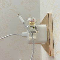 单个珊迪壳 举线小人充电器保护套适用于iPhone13/12积木数据线保护套创意