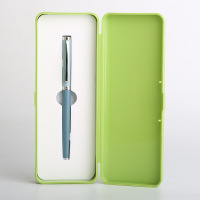 莫兰迪绿 0.38mm 一支钢笔 暗尖 钢笔学生专用牌特细暗尖可换墨囊墨水儿童正姿练字送礼物金属男女孩小学三五年级礼盒装