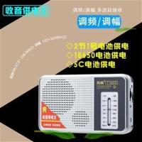 标配(无锂电池和充电器) 拓响T-6605老式便携式天线收音机双波段三种供电充电老人半导体