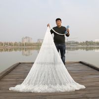 尼龙线2米高[练习款]无赠品 捕鱼网传统撒网手抛网渔网旋网手撒网老式打鱼网抡网捕鱼神器渔具