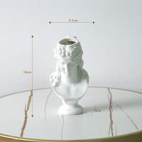 贵族少女花插 ins风古希腊大卫雕像化妆刷筒收纳花瓶摆件桌面收纳眉笔收纳工具