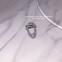 满钻指甲戒指 小众设计感指甲戒指女时尚个性ins冷淡风高级感指尖戒指环装饰