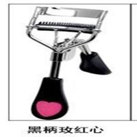 黑柄玫红心 眼睫毛卷翘器桃心柄带梳子睫毛夹持久便携式不夹眼皮化妆辅助工具