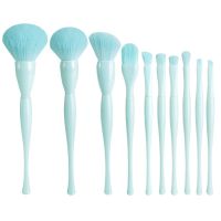 湛清蓝10支套裸刷 化妆刷套装化妆师专用高端品质10支套散粉刷眼影刷初学者软毛刷子