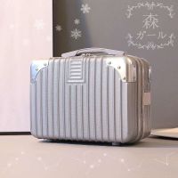 银灰色/金属包角 14寸[送贴纸] 手提箱化妆箱女小行李箱收纳包便携小旅行箱可套拉杆