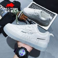 公牛巨人867 白色 39 男士小白鞋空军一号aj男鞋ins平底板鞋果冻厚底增高潮鞋