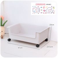 山茶花白*送新贴纸 学生专用书箱收纳箱放书包高中教室装书本带滑轮宿舍神器储物盒