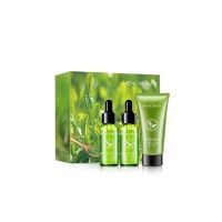 天然绿茶面膜3件套 99绿茶去黑头粉刺撕拉面膜鼻贴导出液男女学生黑头贴收缩毛孔套装