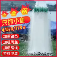 0.8米高30米长4分浮网专抓小鱼 渔网粘网单层丝网浮网一指鱼网餐条白条网45678分小鱼网半指沉网