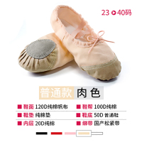 普通款-肉色 23 春季儿童舞蹈鞋女童鞋子加绒鞋男童软底鞋黑色练功鞋跳舞鞋猫爪鞋