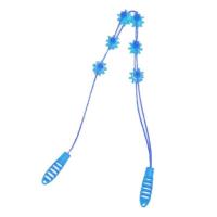 G30-蓝色2排12轮 滚珠拉背条背部按摩器开背肩颈减腰部腿滚轮按摩带全身多效
