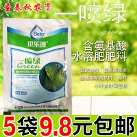 一喷绿30克*5袋 黄叶绿喷素氨基酸叶面肥叶绿一花卉蔬菜柑橘茶叶X花生玉米水稻