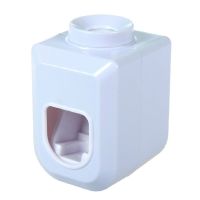 白色 牙刷置物架免打孔壁挂全自动挤牙膏器神器挤压器吸壁式卫生间套装