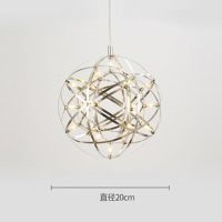 直径20CM 12珠 4W 暖光 北欧满天星吊灯后现代餐厅吧台楼梯火花球服装店奶茶店铺商用吊灯
