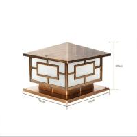 25cm加厚古铜(接电款送灯泡) 太阳能柱头灯家用花园别墅灯户外防水围墙大门灯LED景观灯