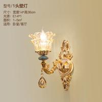 单头配12瓦三色LED灯泡 欧式吊灯奢华客厅灯现代简约大气家用法式蓝色陶瓷吊灯卧室水晶灯