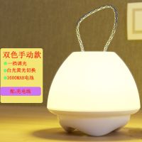 手提母婴开关款(不带遥控器) 遥控台灯卧室床头充电式小夜灯喂奶婴儿护眼睡眠宿舍插电小灯夜光