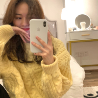 [杨雪&李湘专享]拉夏贝尔旗下LA CHAPELLE HOMME加厚毛衣女麻花圆领秋冬2020新款