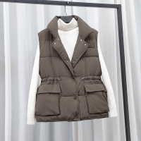 拉夏贝尔旗下LA CHAPELLE HOMME实拍马甲短款2021秋冬新款韩版收腰加厚坎肩背心马夹外套