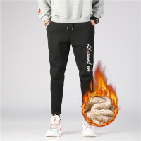 拉夏贝尔旗下LA CHAPELLE HOMME羊羔绒保暖加绒休闲裤男加厚秋冬季新款长裤加棉裤运动裤卫