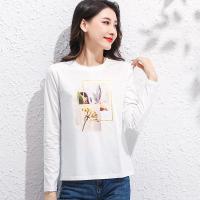 拉夏贝尔旗下LA CHAPELLE HOMME秋装长袖T恤上衣女2021新款时髦打底衫韩版宽松春秋季