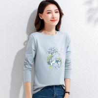 拉夏贝尔旗下 LA CHAPELLE HOMM长袖T恤女2021秋季女装新款棉质韩版宽松百搭显瘦女装休闲