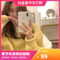 [超买]拉夏贝尔旗下LA CHAPELLE HOMME加厚毛衣女麻花圆领秋冬2020新款套头慵懒风韩国百搭针