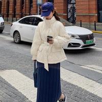 [李金铭专享]拉夏贝尔旗下LA CHAPELLE HOMME大花媛2021秋冬新款收腰韩版冬装短款面包服外套