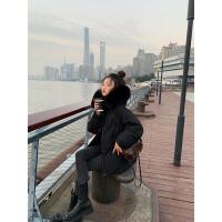 [D清仓福利 买2送1]拉夏贝尔张贝贝网红同款女2021新款棉服大毛领短款时尚闺蜜棉衣外套