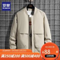 [特价款]罗蒙2021新款男士秋季外套春秋休闲棒球领帅气商务夹克时尚外套男