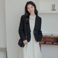 [特价款]拉夏贝尔旗下 LA CHAPELLE HOMME 春季新款长袖文艺短款小西服外套