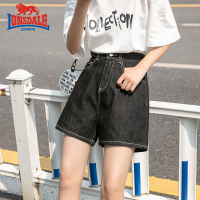 龙狮戴尔2022黑色高腰牛仔短裤女韩版显瘦百搭宽松阔腿热裤潮夏季