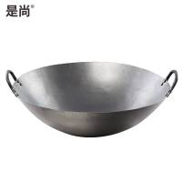 圣威丁 商用铁锅 炒锅 熟铁锅 耳钢板锅边锅加厚 一个 60规格(实际直径58.5cm)