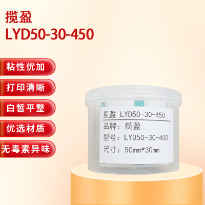 揽盈 LYD50-30-450 50mm*30mm打印标签 450张/盒(计价单位:盒) 绿色