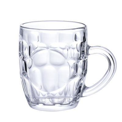 金迪乐透明玻璃水杯子创意玻璃啤酒把杯定制