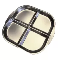 金迪乐不锈钢分格减脂餐盘四格餐盘