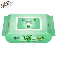[优惠专区]清风 草本湿巾御本草系列80片*1包共80片湿纸巾家庭大包装带盖锁水整箱 1包装