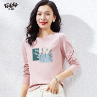 [48小时发货]TEDDY ISLAND泰迪t恤女2021年秋季新款韩版ins潮流印花宽松上衣