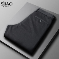 圣吉奥男装西裤男轻奢商务休闲裤2021秋冬免烫抗皱修身直筒男裤子