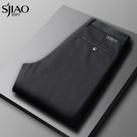 圣吉奥男装西裤男轻奢商务休闲裤2021秋冬免烫抗皱修身直筒男裤子