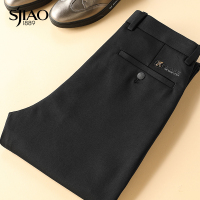 圣吉奥男装西裤男轻奢商务休闲裤2021秋冬免烫抗皱修身直筒男裤子