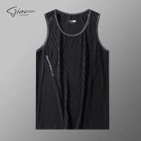 圣吉奥2022新款夏季圆领冰丝ins运动健身男装坎肩速干无袖T恤男